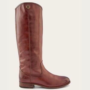 Melissa Button 2 Frye Boots- Mahogany
